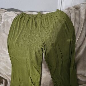 Olive Green Relaxed Fit Pants